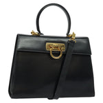 Salvatore Ferragamo Gancini Convertible Top Handle Bag Leather Medium - image 1