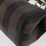 Fendi Vintage Pequin Convertible Boston Bag Coated Canvas Small - image 9