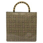 Chanel Vintage Chocolate Bar Tote Leather - image 2