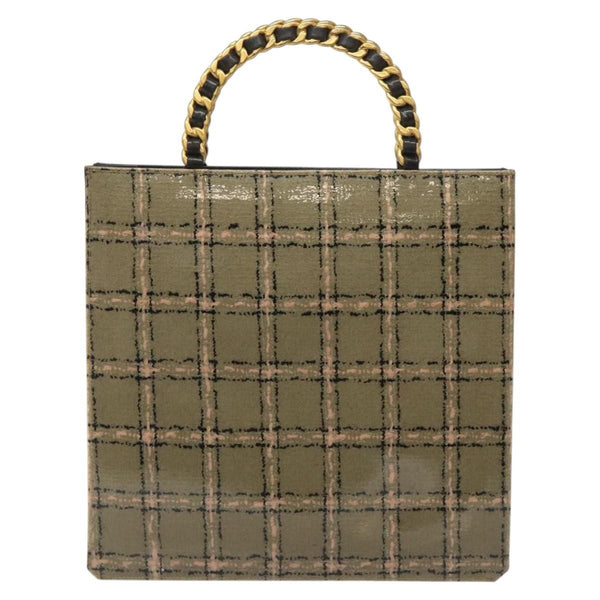 Chanel Vintage Chocolate Bar Tote Leather