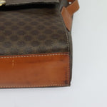 Celine Vintage Macadam Circle Logo Shoulder Bag Canvas and Leather - image 10
