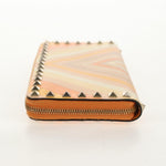 Valentino Garavani Rockstud Zip Around Wallet Striped Leather - image 3