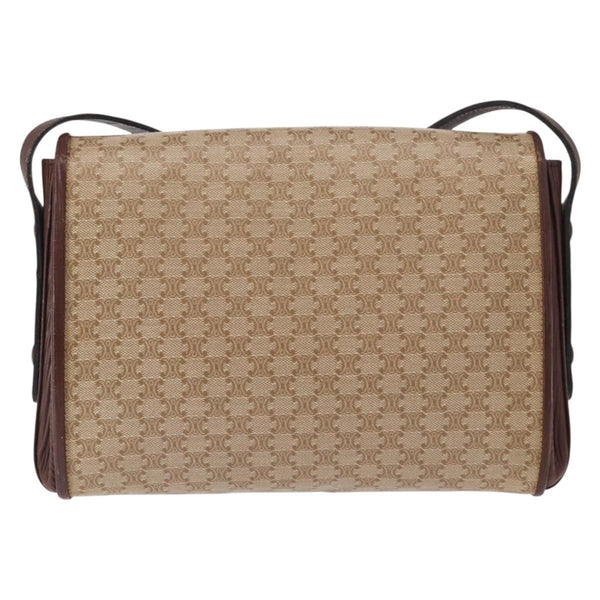 Celine Vintage Macadam Shoulder Bag Canvas and Leather