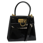 Salvatore Ferragamo Gancini Convertible Top Handle Bag Patent Leather - image 1