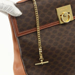 Celine Vintage Macadam Handbag Canvas and Leather - image 12