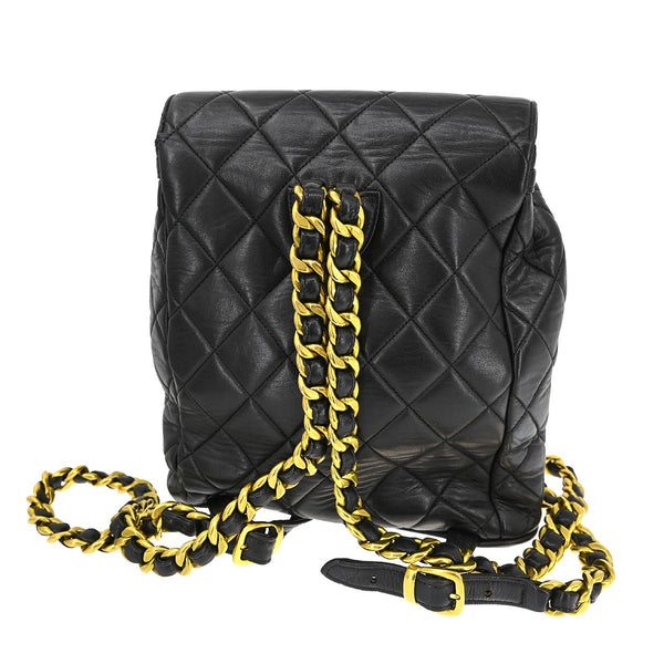Chanel Duma Drawstring Backpack Quilted Leather Large