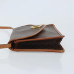 Celine Vintage Macadam Circle Logo Shoulder Bag Canvas and Leather - image 4