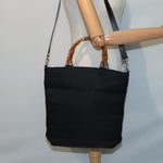 Gucci Vintage Bamboo Handle Bag Nylon - image 14