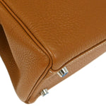 Hermes Kelly Handbag Brown Togo with Palladium Hardware 32 - image 5