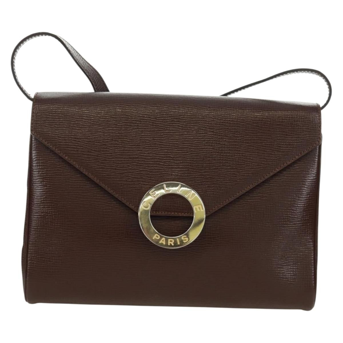 Celine Circle Logo Shoulder Bag Leather - image 1