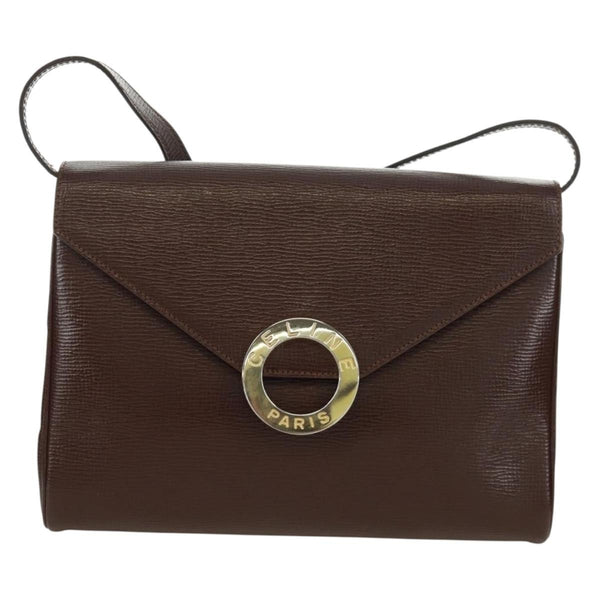 Celine Circle Logo Shoulder Bag Leather - image 1