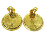 Chanel CC Button Clip-On Earrings Metal - image 3