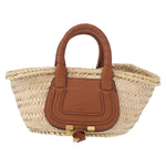 Chloe Marcie Basket Bag Raffia and Leather Mini - image 18