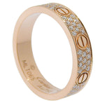 Cartier Love Wedding Band Pave Diamonds Ring 18K Yellow Gold and Diamonds Small - image 2