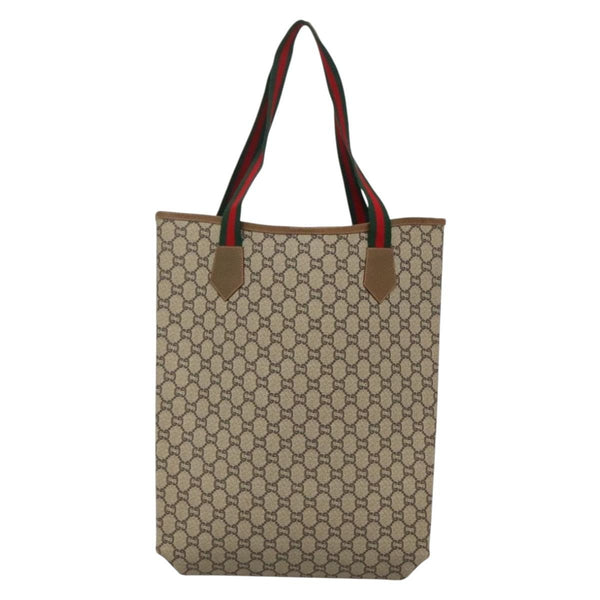 Gucci Vintage Web Strap Tote GG Coated Canvas Tall