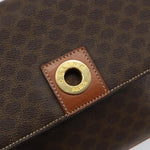 Celine Vintage Macadam Circle Logo Shoulder Bag Canvas and Leather - image 12