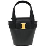Salvatore Ferragamo Vara Bow Top Handle Bucket Bag Leather Mini - image 1