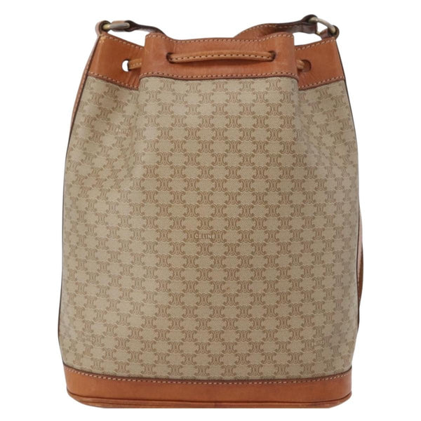 Celine Vintage Buckle Shoulder Bag Canvas