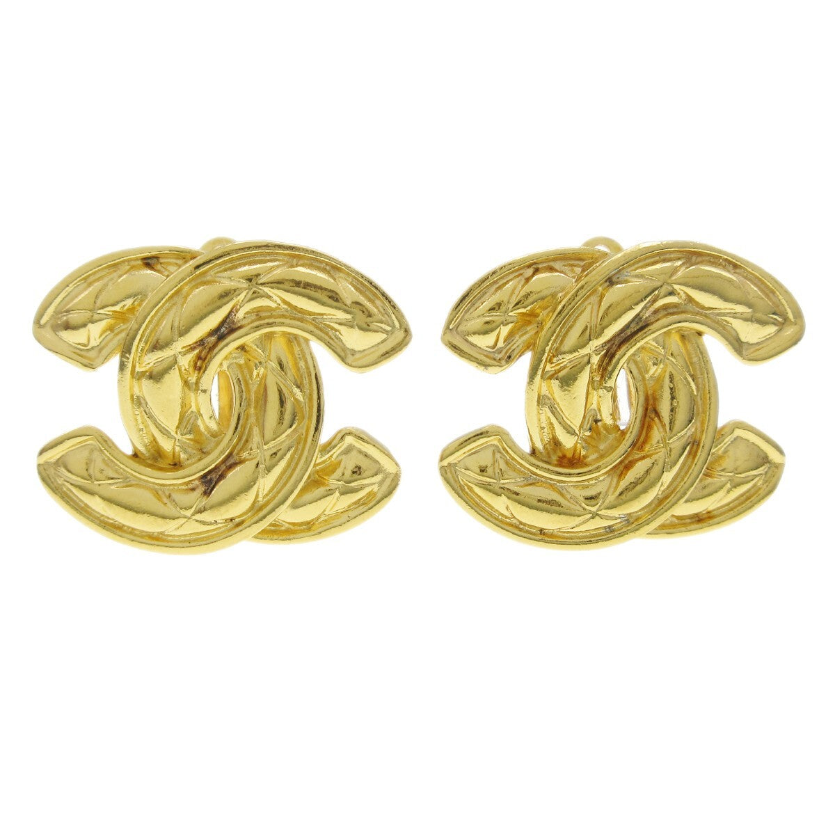 Chanel CC Clip-On Earrings Metal - image 1