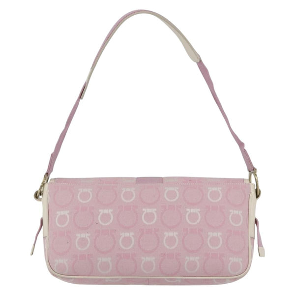 Salvatore Ferragamo Gancini Shoulder Bag Canvas