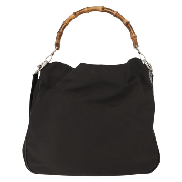 Gucci Vintage Bamboo Shoulder Bag Nylon
