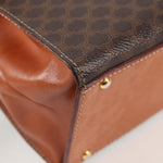 Celine Vintage Convertible Top Handle Bag Macadam Coated Canvas Medium - image 9