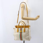 Gucci Foldable Web Tote Canvas with Leather Small - image 14