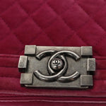 Chanel Boy Flap Bag Quilted Velvet Old Medium - image 17