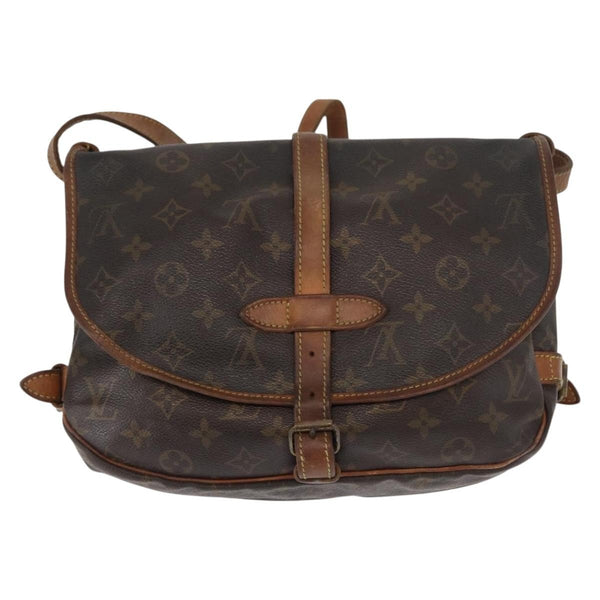 Louis Vuitton Saumur Handbag Monogram Canvas 30