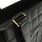 Chanel Chocolate Bar CC Tote Quilted Leather Small - image 11