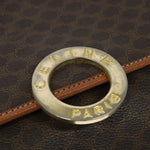 Celine Vintage Macadam Circle Logo Shoulder Bag Canvas and Leather - image 12