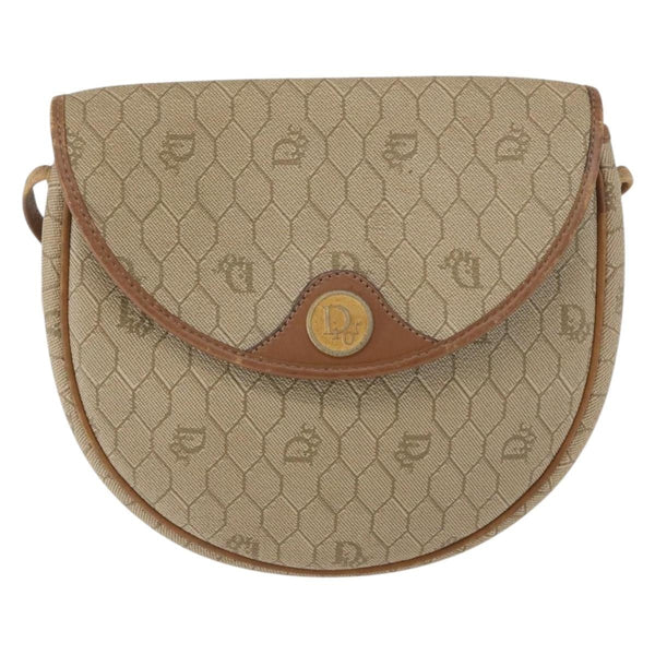 Christian Dior Vintage Honeycomb Flap Crossbody Bag Canvas and Leather - image 1