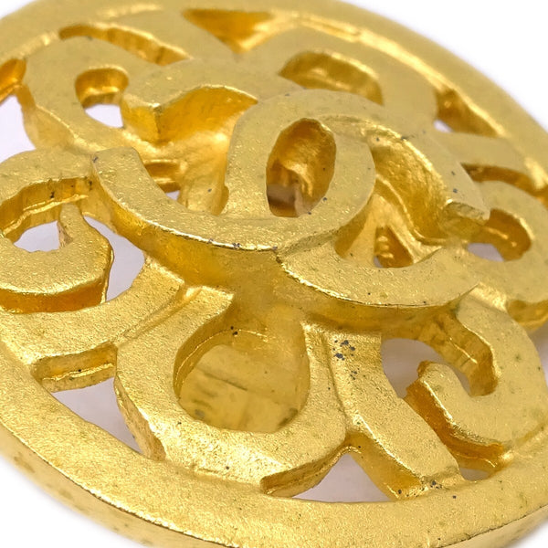 Chanel CC Round Earrings Metal