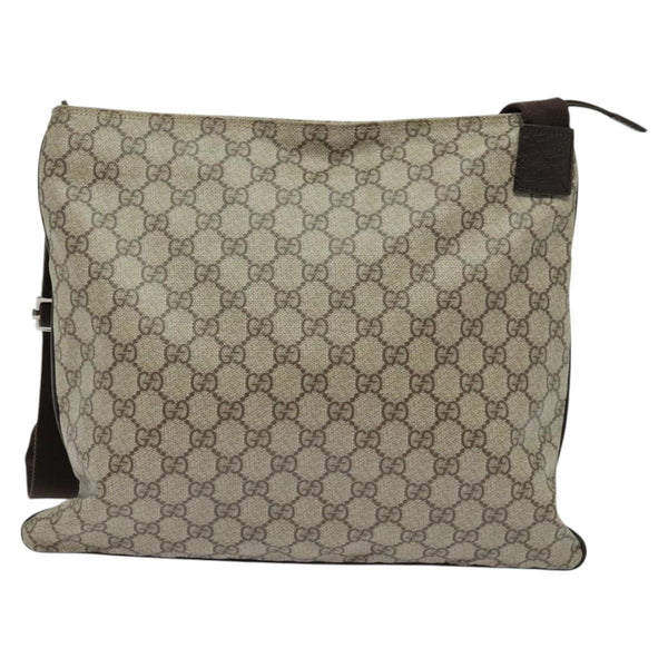 Gucci Zip Top Messenger Bag GG Coated Canvas Large