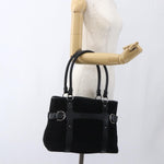 Salvatore Ferragamo Gancini handbag Suede - image 13
