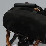 Gucci Vintage Bamboo Backpack Suede and Leather - image 15