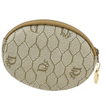 Christian Dior Honeycomb Zip Coin Purse Canvas and Leather - image 2