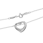 Tiffany & Co. Elsa Peretti Open Heart Pendant Necklace Sterling Silver with Pink Sapphire 16mm - image 6