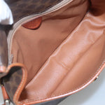 Celine Vintage Macadam Circle Logo Shoulder Bag Canvas and Leather - image 5
