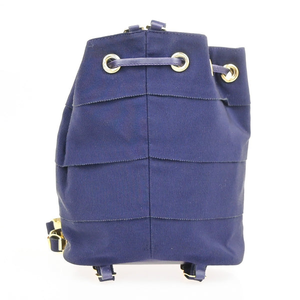 Salvatore Ferragamo Vara Chain Backpack Canvas