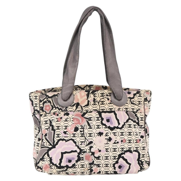 Chanel Vintage Floral Tote Canvas