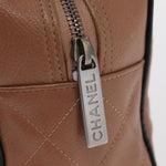 Chanel Embossed Logo Bowler Bag Quilted Caviar Small - image 18