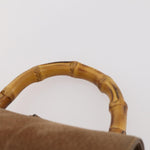 Gucci Vintage Bamboo Backpack Suede and Leather - image 14