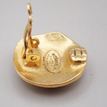Chanel Vintage CC Round Clip-On Earrings Metal Small - image 9