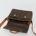 Celine Vintage Macadam Circle Logo Shoulder Bag Canvas and Leather - image 12