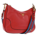 Prada Striped Strap Zip Hobo Vitello Daino Medium - image 1