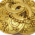 Chanel Clover Round Clip-On Earrings Metal - image 3