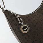 Bvlgari Logomania Shoulder Bag Canvas with Leather - image 13