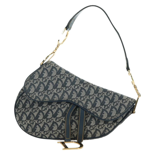 Christian Dior Saddle Handbag Oblique Canvas Medium