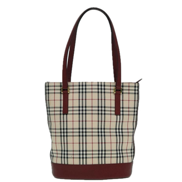 Burberry Nova Check Tote Canvas and Leather